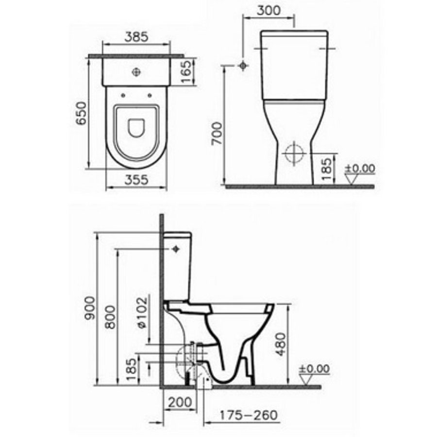 Duoblokreservoir Met Binnenwerk Dual-Flush Wit