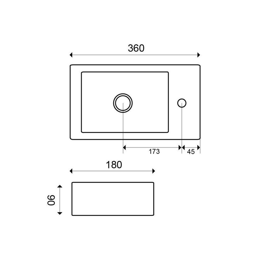 Forsite Keramische Fontein Links 36X18X9 Cm Glans Wit