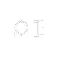 Flora Handdoekring Chroom