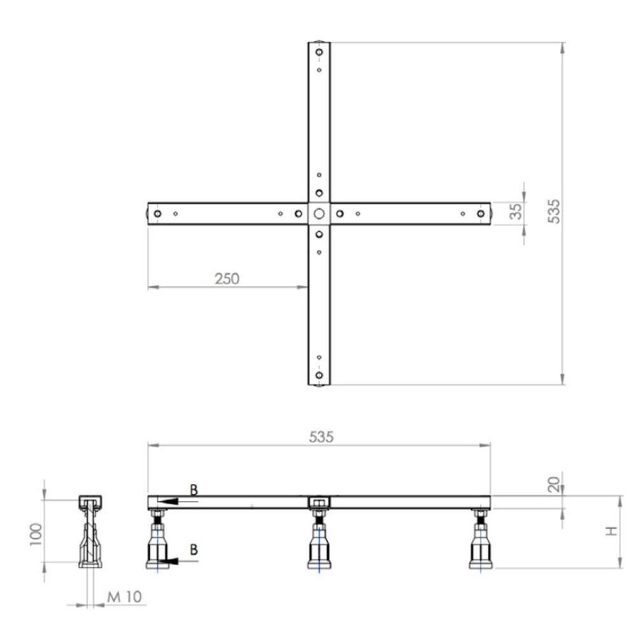 Universele 5-Delige Luxe Douchebak Potenset