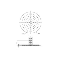 Luxe Rvs Hoofddouche Rond 200Mmx2Mm Chroom Ultra Plat Chroom