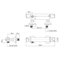 Thermostatische Douchemengkraan Bragi Chroom15Cm