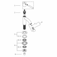 Toiletkraan 1/2'' Chroom Kiwa Abzu Fonteinkraan