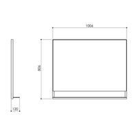 Badkamerspiegel met Planchet Boss & Wessing Reflect 100x80 cm Mat Zwart