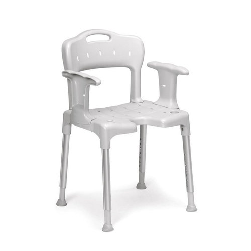 Douchestoel Etac Swift met Armsteunen in Hoogte Verstelbaar Grijs (draagvermogen tot 130 kg) 