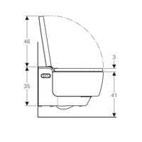 Douche WC Geberit AquaClean Mera Classic met Geurafzuiging Warme Luchtdroging en Ladydouche met Softclose en Deksel Wit