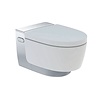 Douche WC Geberit AquaClean Mera Classic met Geurafzuiging Warme Luchtdroging en Ladydouche met Softclose en Deksel Glanschroom