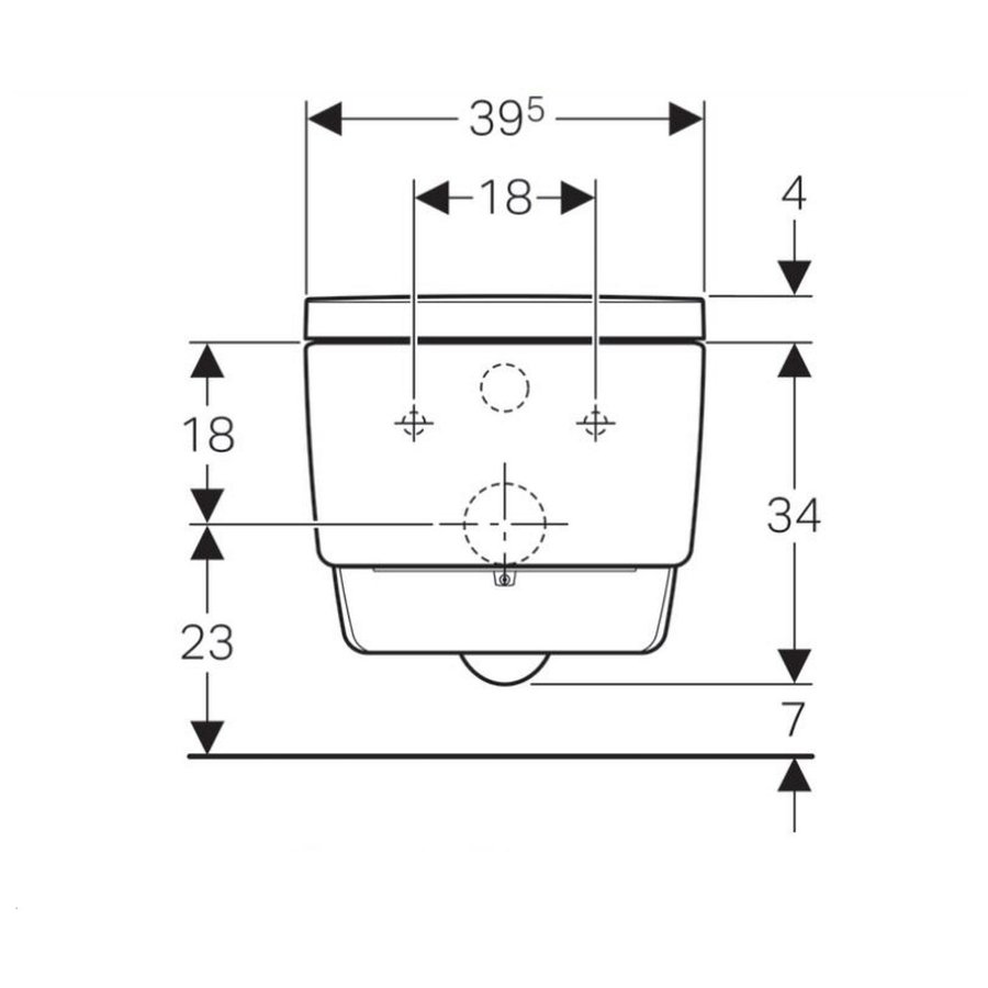 Douche WC Geberit AquaClean Mera Classic met Geurafzuiging Warme Luchtdroging en Ladydouche met Softclose en Deksel Wit