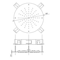 Regen douchekop Mavesteel Driade Rond 30cm 304L Geborsteld RVS