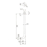 Wanddarm Mavesteel Radius 30 cm 304L Glanzend Chroom