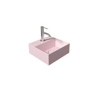 Fontein Salenzi Spy 30x30 cm Mat Roze (inclusief bijpassende clickwaste)