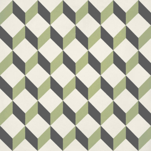 Portugese Vloertegel Jos Hidro Upsidedown Lime 19.7x19.7 cm (prijs per m2) 