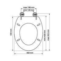 Toiletzitting Allibert Bolivia Geperst Hout 36,2x5,2x45 cm Gelakt Wit