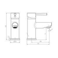 Wastafel Mengkraan Schutte Unicorn Chroom