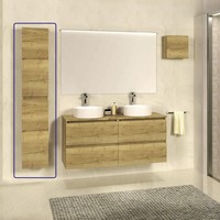 Kolomkast Exellence Sephia 140x30x25 cm MDF Eikenhout Look