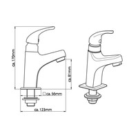 Wastafel Koudwaterkraan Schutte Vico Chroom