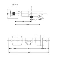 Thermostatische Badmengkraan Schutte Signo Chroom