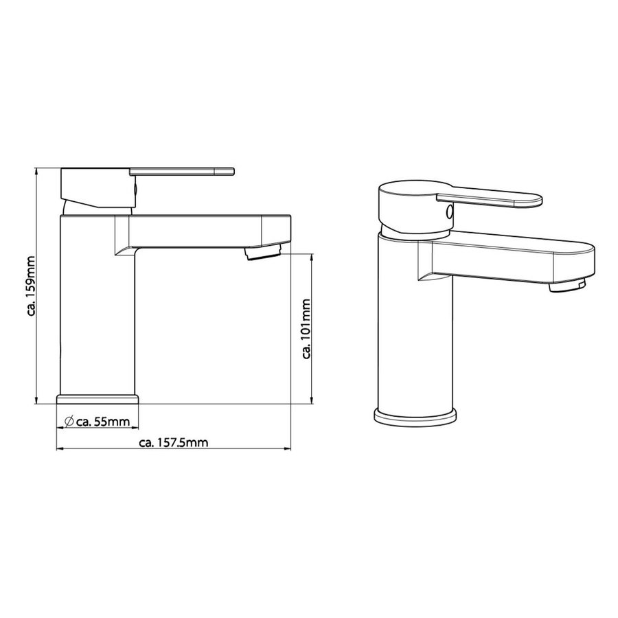 Wastafel Mengkraan Schutte Elephant Chroom