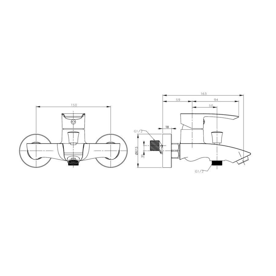 Opbouw Badkraan Sapho Trevia Mengkraan 1-hendel 9.4 cm Chroom