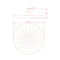 Regendouchekop Sapho Rond 22.5 cm Chroom
