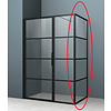 Lacus Zijwand voor Douchecabine Lacus Tremiti 78x200 cm Mat Zwart Aluminium Profiel