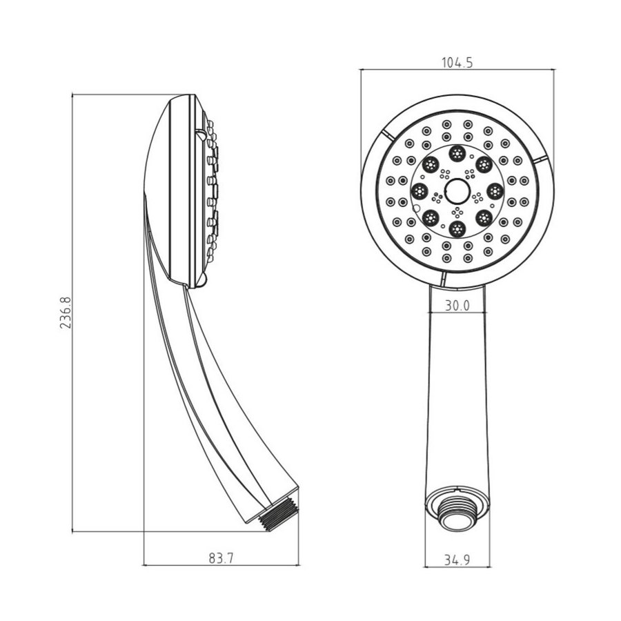 Handdouche Schutte Fabia II 5 Functies Chroom