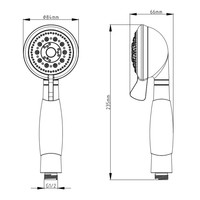 Handdouche Schutte Vital 3 Functies Chroom