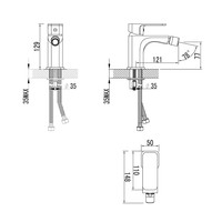 Bidetmengkraan Sapho Factor 1-hendel 12.9 cm Chroom