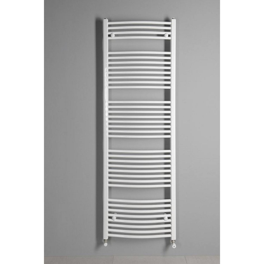 Handdoekradiator Sapho Aqualine Radiators Gebogen 186.8x60 cm Wit