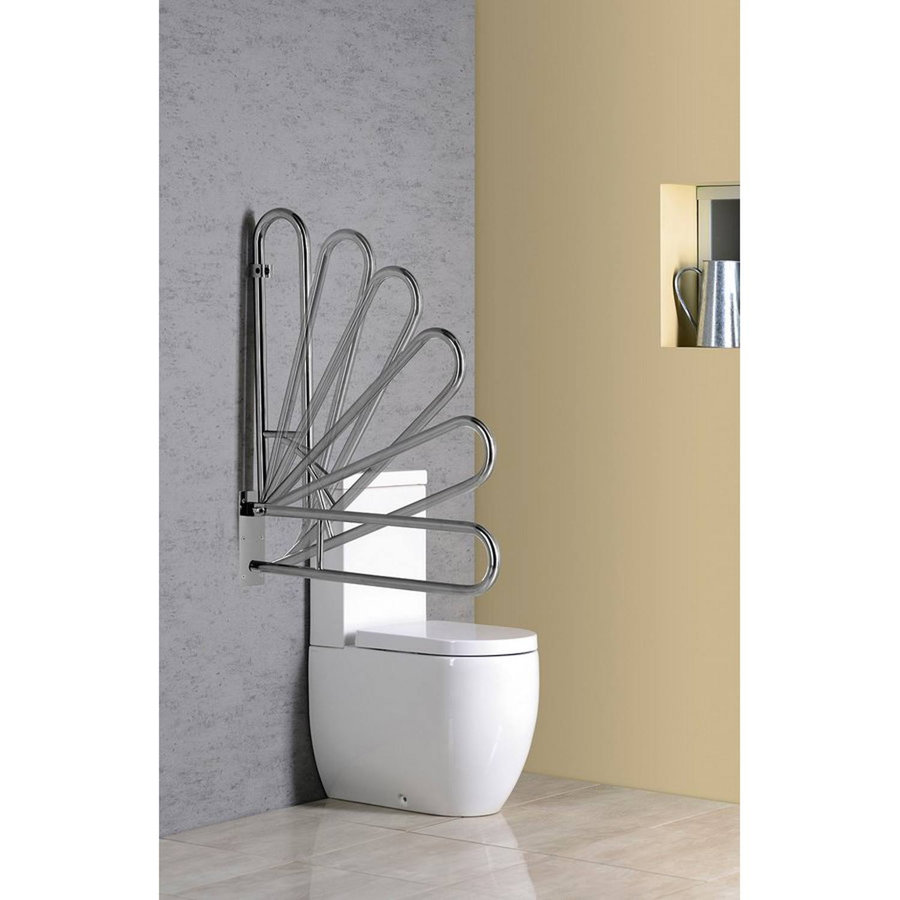 Toiletbeugel Sapho Opklapbaar 80x15.3 cm RVS