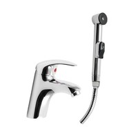 Wastafelmengkraan Sapho met Bidetdouche Chroom (incl. slang)
