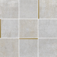 Mozaiek Arcana Avelin Ceniza 30x30 cm Licht Grijs met Goud Detail (Prijs per 1,08 M2)