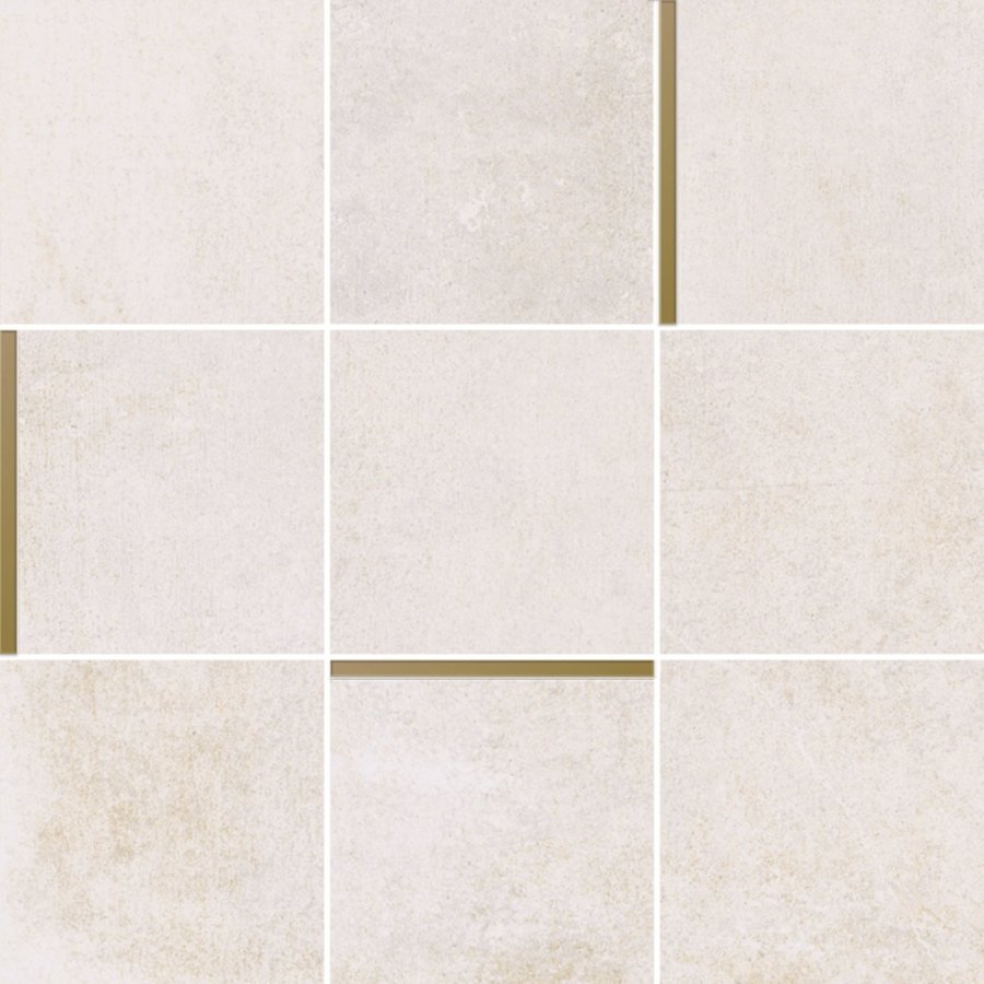 Mozaiek Arcana Avelin Sand 30x30 cm Creme met Goud Detail (Prijs per 1,08 M2)