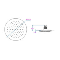 Douchekop Schutte Toulouse Rond 25cm RVS Wit