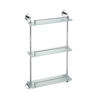 Drievoudige Glazen Flacon Sapho X-Round 40x68x12 cm Chroom