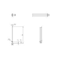 Handdoekhouder Twee Stangen Schutte London 43cm RVS Chroom