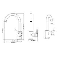 Keukenmengkraan Schutte Unicorn Hoge Draaibare Uitloop Chroom