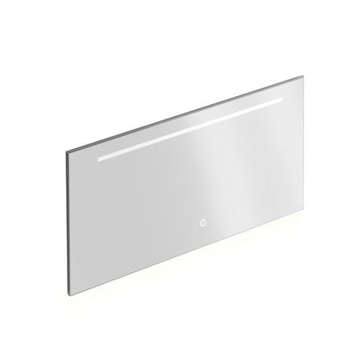 Badkamerspiegel Xenz Bardolino 140x70 cm met Horizontale Verlichtingsbaan en Spiegelverwarming 