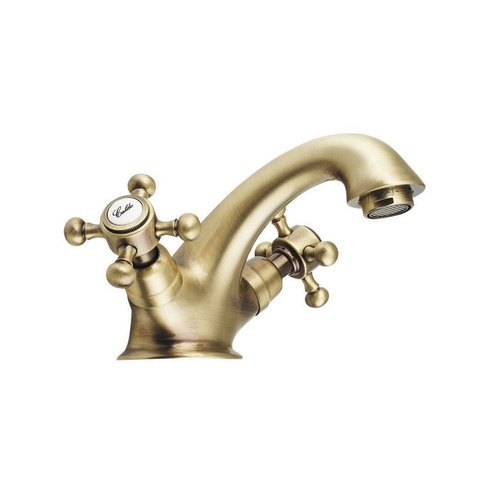 Wastafelmengkraan Sapho Antea 2-knop Uitloop 6.5 cm Brons (incl. clickwaste) 