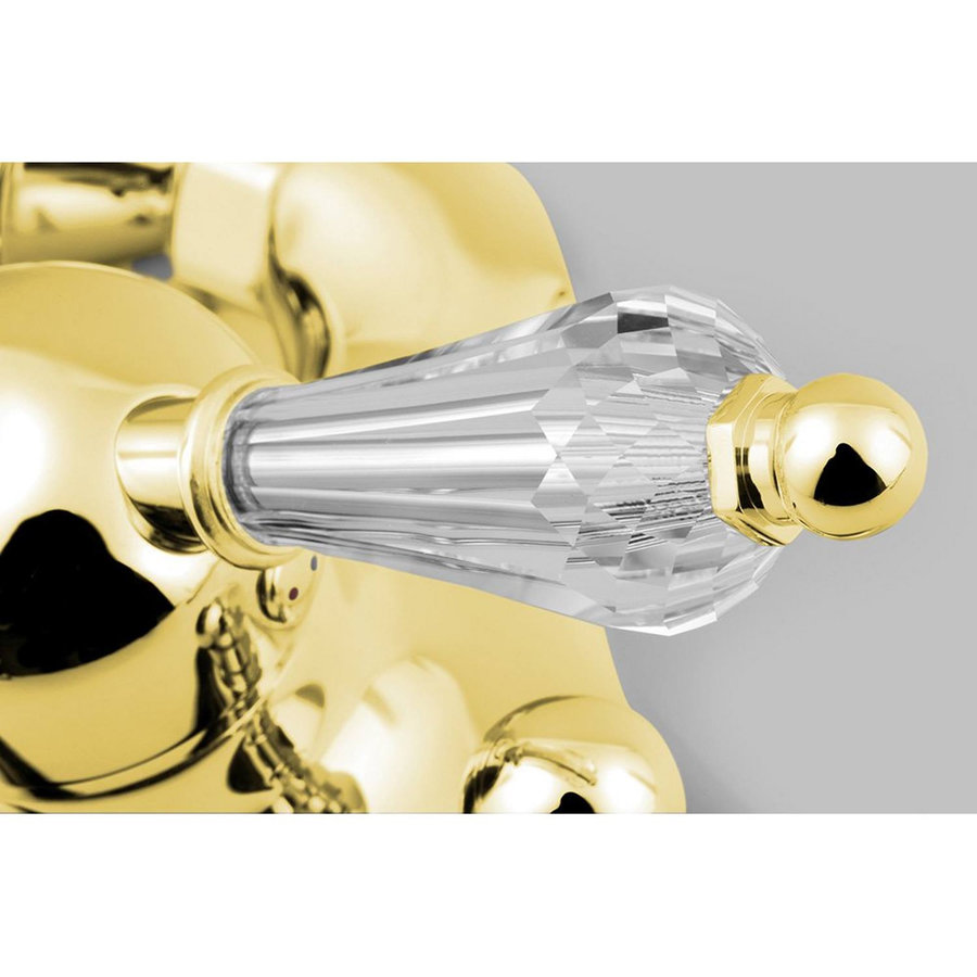 Opbouw Badkraan Sapho Kirk� Mengkraan Retro Kristal 1-hendel 11.5 cm Goud