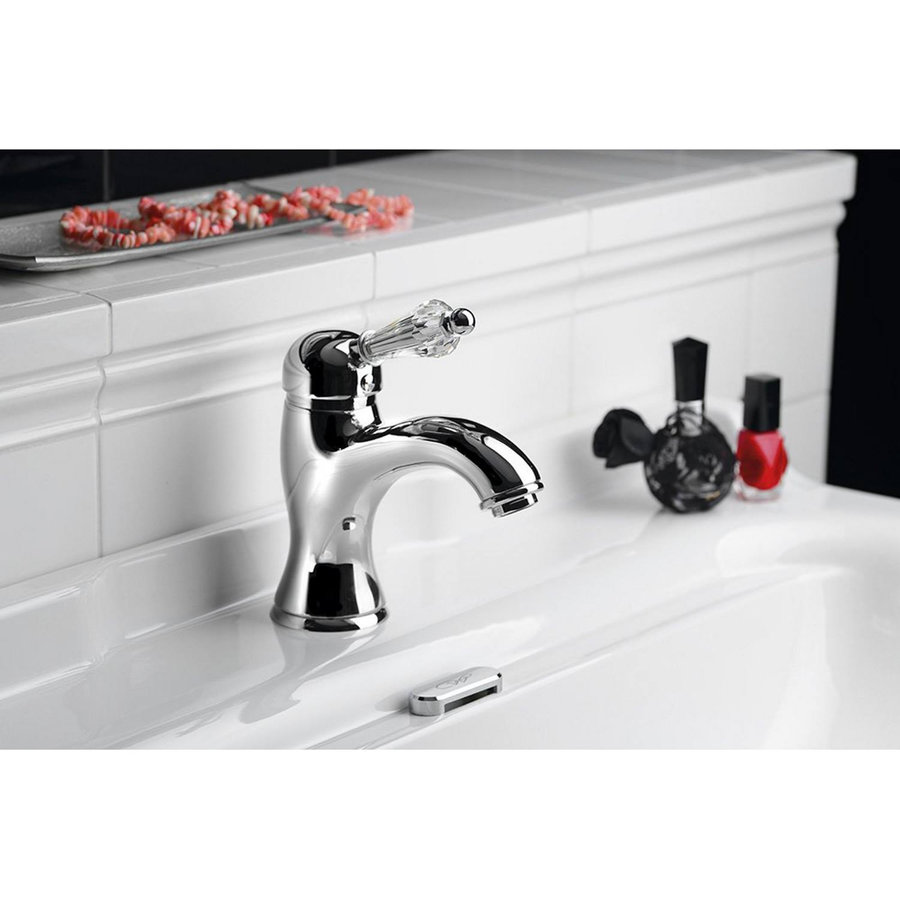 Wastafelmengkraan Sapho Kirk� Retro Kristal 1-hendel Gebogen 18.2 cm Chroom (incl. clickwaste)