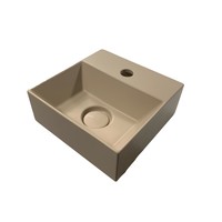 Fontein Salenzi Spy 30x30 cm Mat Taupe (inclusief bijpassende clickwaste)