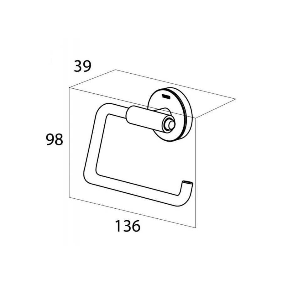 Toiletrolhouder Tiger Urban Zonder Klep Mat Zwart