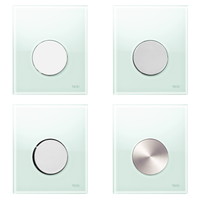 Urinoir Set Salenzi Hung Achterinlaat Mat Zwart met TECE Loop Drukplaat Glas