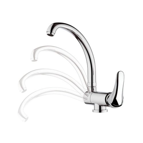 Keukenmengkraan Sapho Saly 1-Hendel Opklapbare Uitloop 29 cm Chroom 
