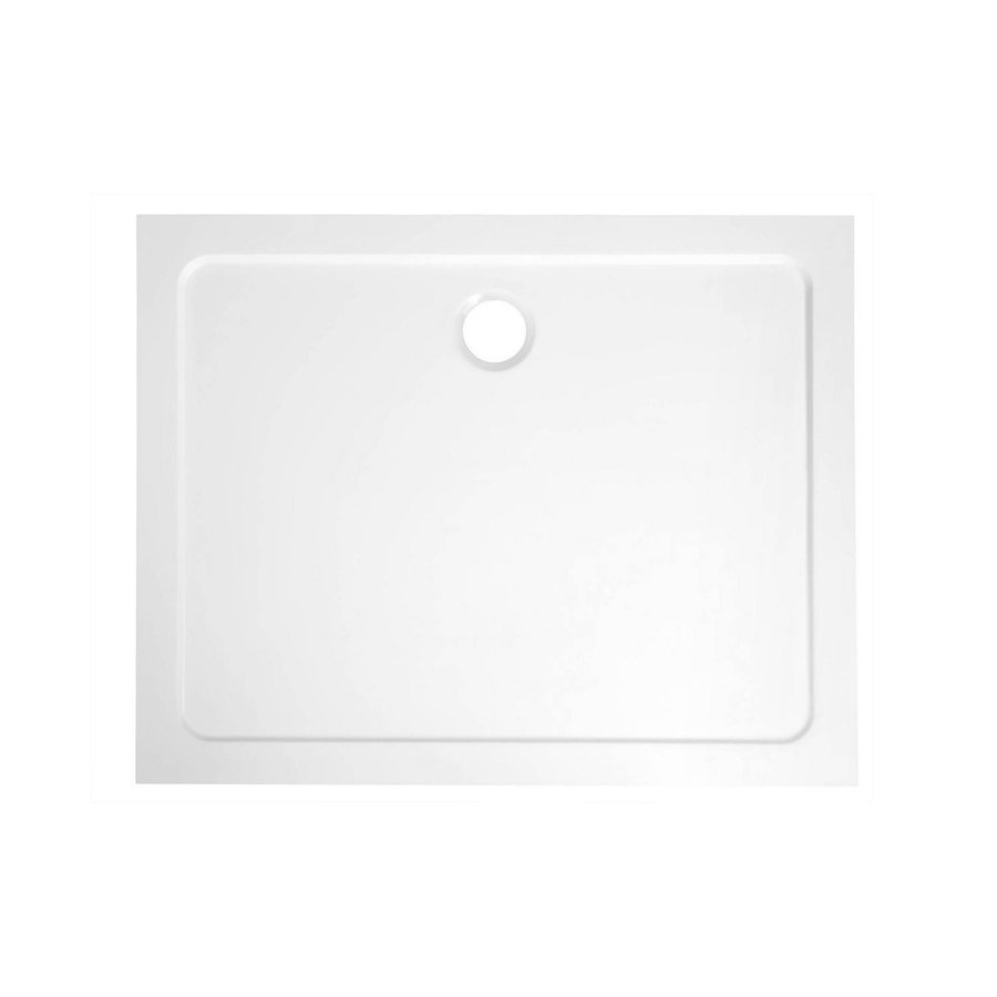 Douchebak Marmer Sapho Aqualine 100x90x3 cm Rechthoek Wit