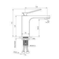 Wastafelmengkraan Sapho Jumper 1-Hendel Uitloop Recht 17.2 cm Chroom