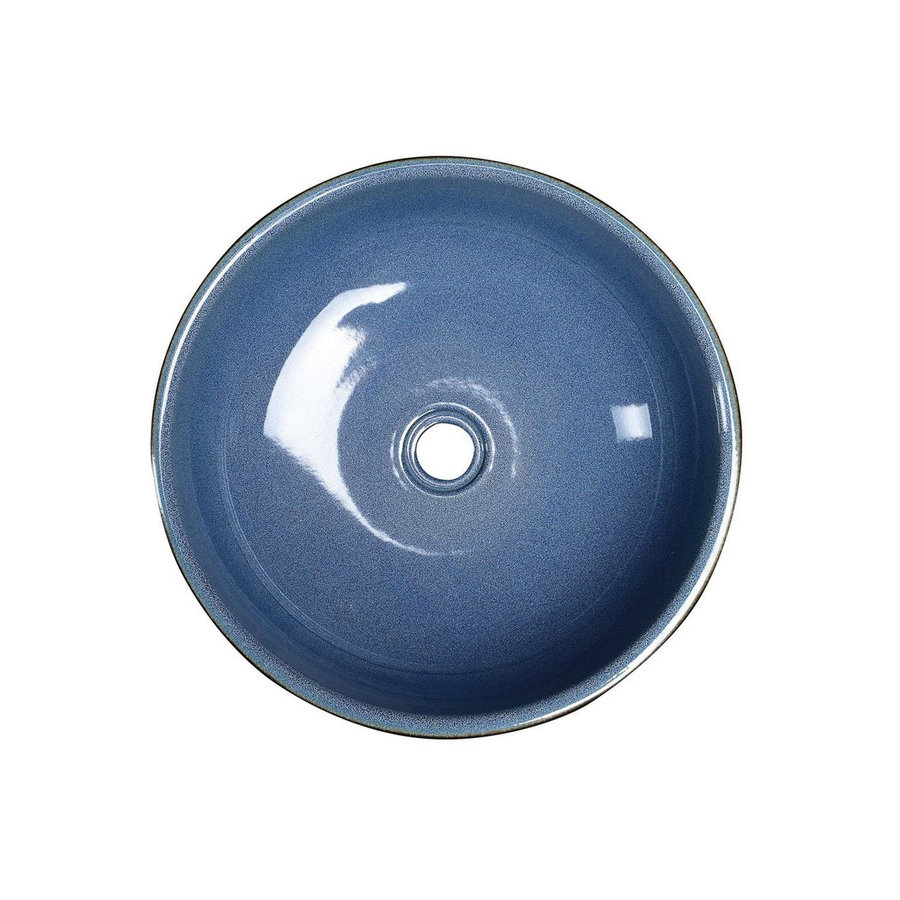 Waskom Sapho Priori Rond 41x15 cm Keramiek Decor Blauw / Grijs