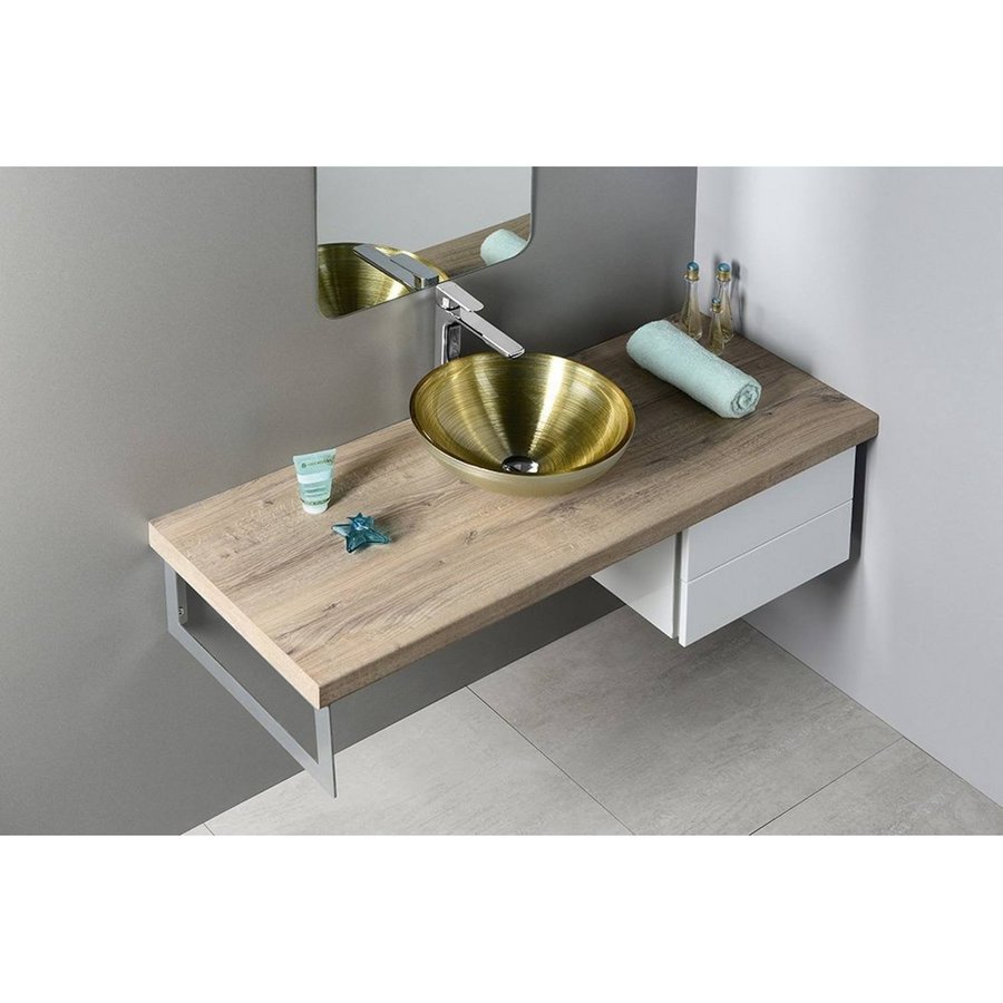 Waskom Sapho Murano Rond 40x14 cm Glas Goud