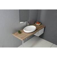 Waskom Sapho Thin Ovaal 60x40x11.2 cm Solid Surface Wit